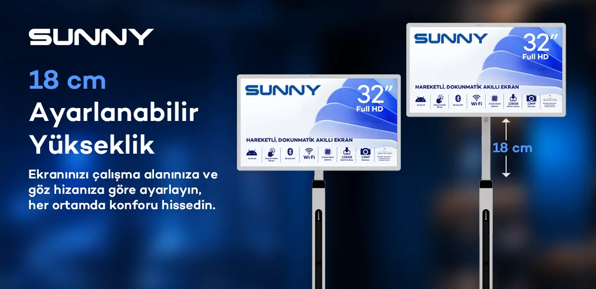 Sunny akıllı monitör yükseklik ve eğim ayarı