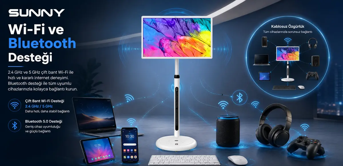 Sunny akıllı monitör HDMI USB Type-C bağlantı girişleri