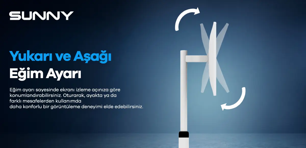 Sunny akıllı monitör 90 derece döndürülebilir ekran