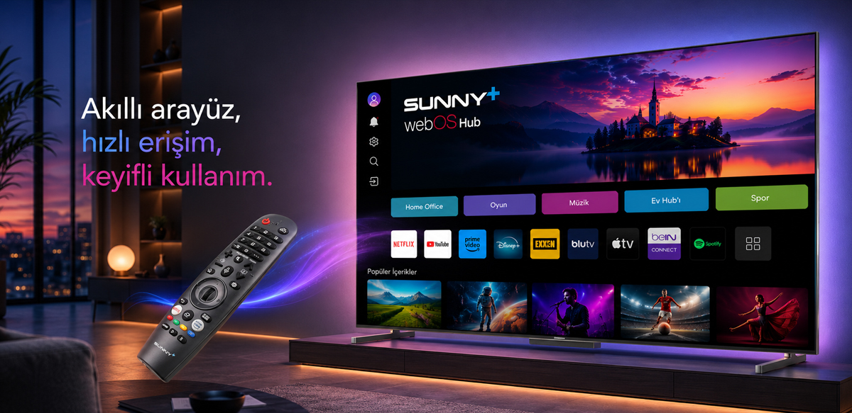 webOS Hub akıllı TV arayüzü