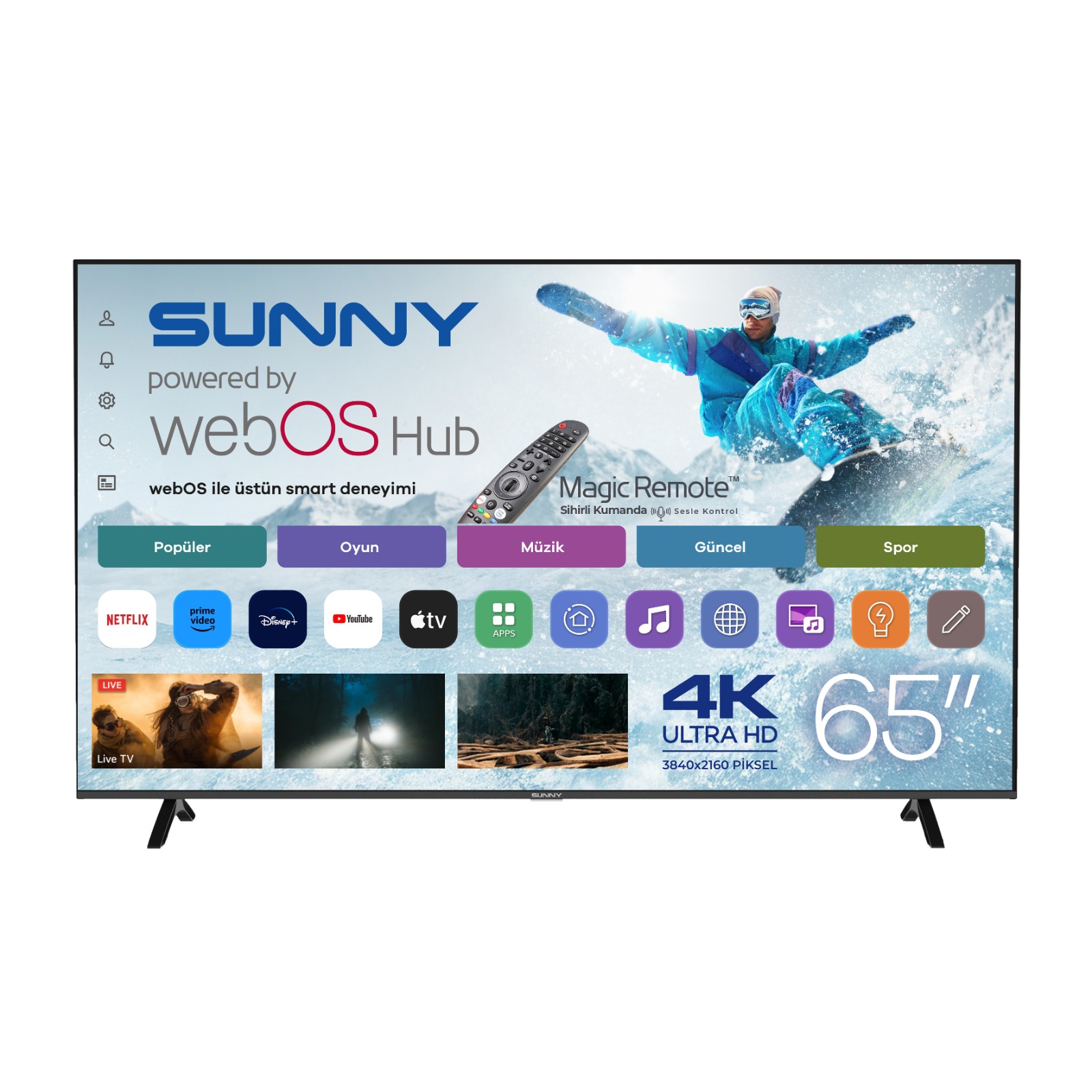 65'' 164 Ekran UHD Sunny webOS 2.0 - SUNNY